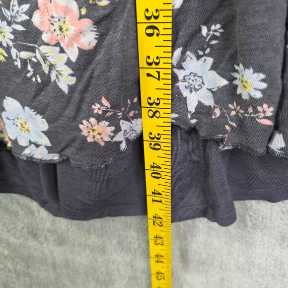 Womens TORRID Gray Floral Cami Tank Top Spaghetti Straps Rayon Plus Size 6 - Picture 8 of 9